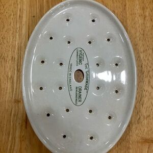 Grimwade Hygienic Ceramic Drainer with Green Text